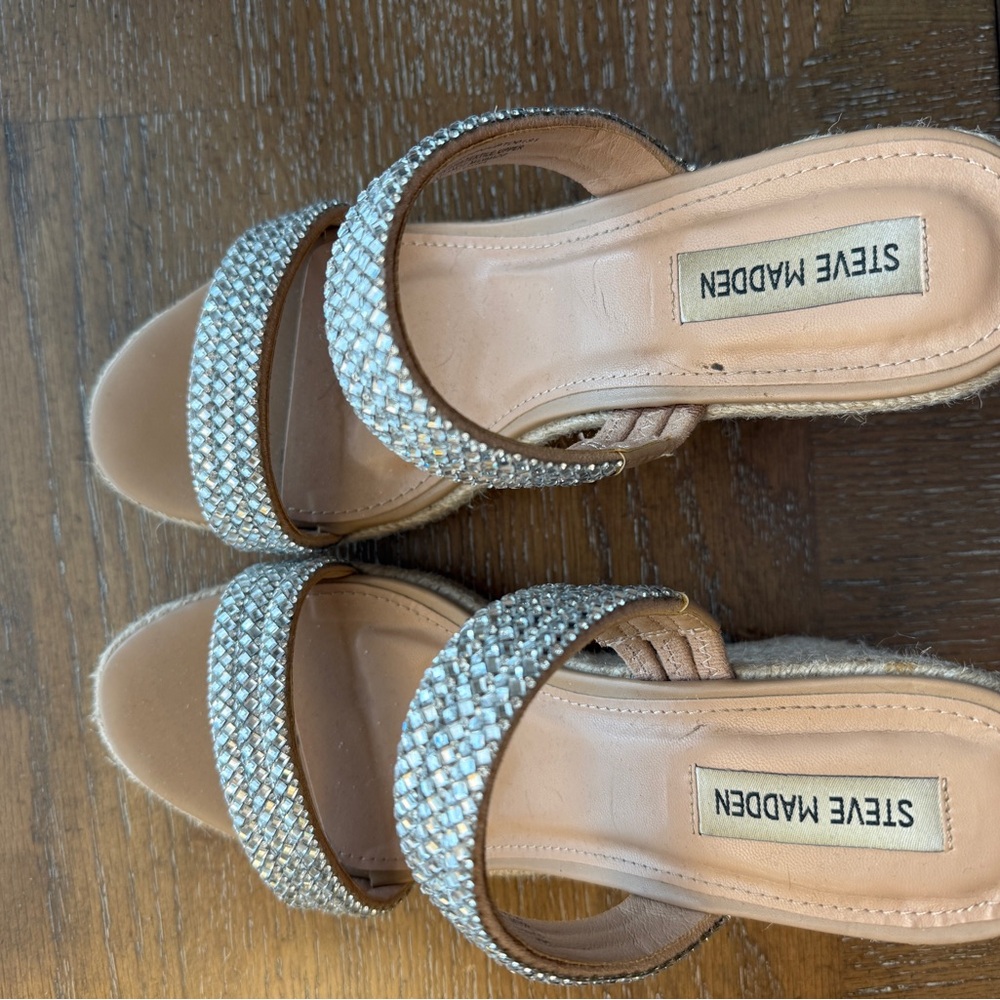 Steve Madden Women's Sparkling Silver Sandals